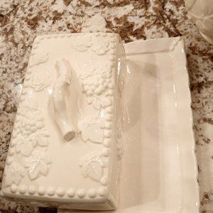 fine china butter dish/ cheese dish
